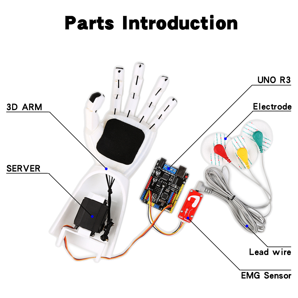 EMG Sensor Robotic Arm Electri - Science Robot review and price