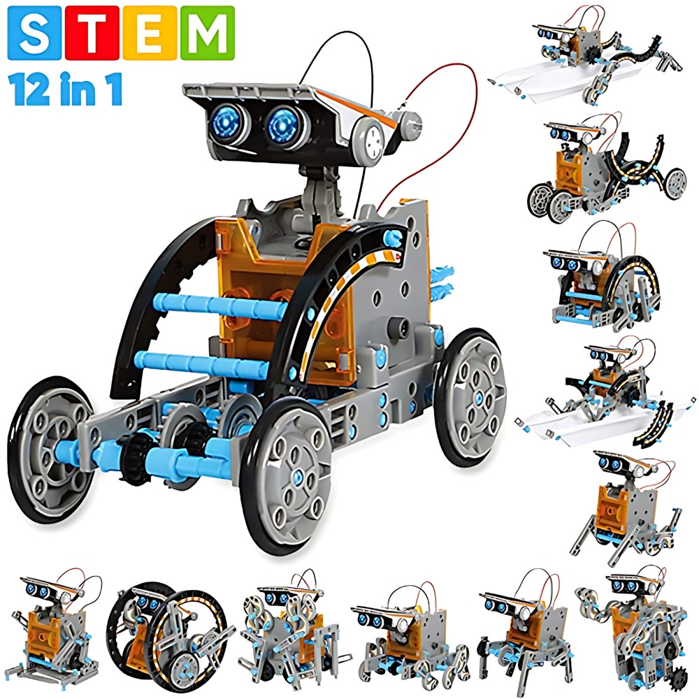 Solar Robot Building Blocks 12 - Science Project Robot review and price
