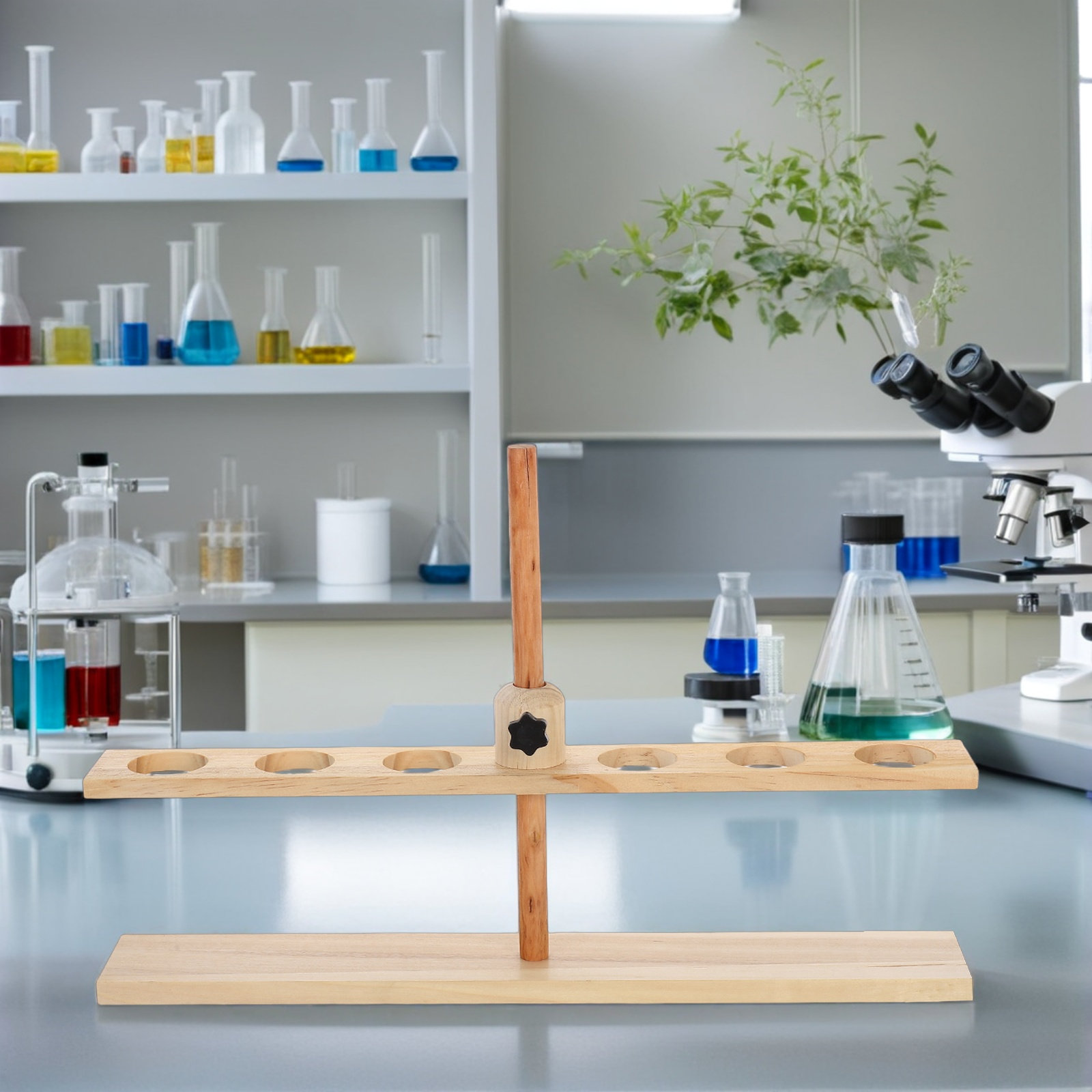 6 Hole Wooden Funnel Stand Adj - Science Experiment review and price