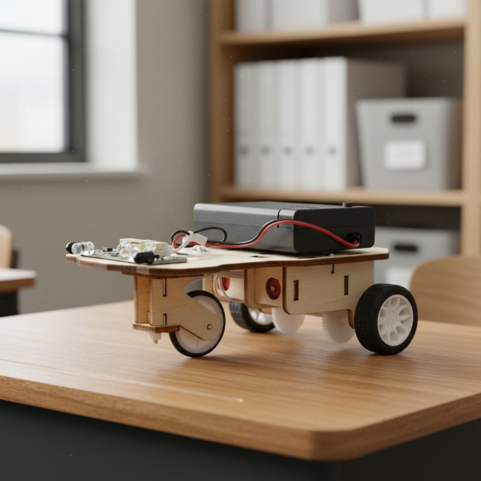 Wooden Intelligent Vehicle Kit - Science Robot review and price