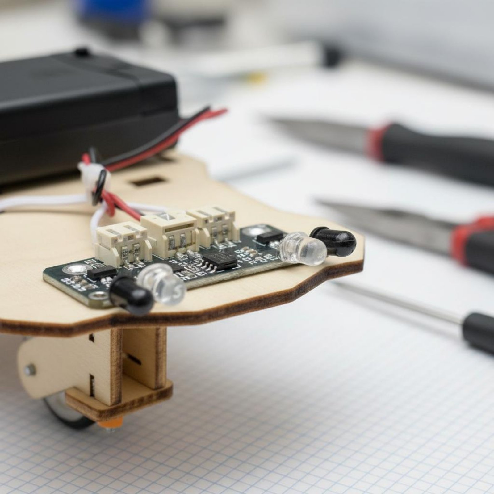 Wooden Intelligent Vehicle Kit - Science Robot review and price